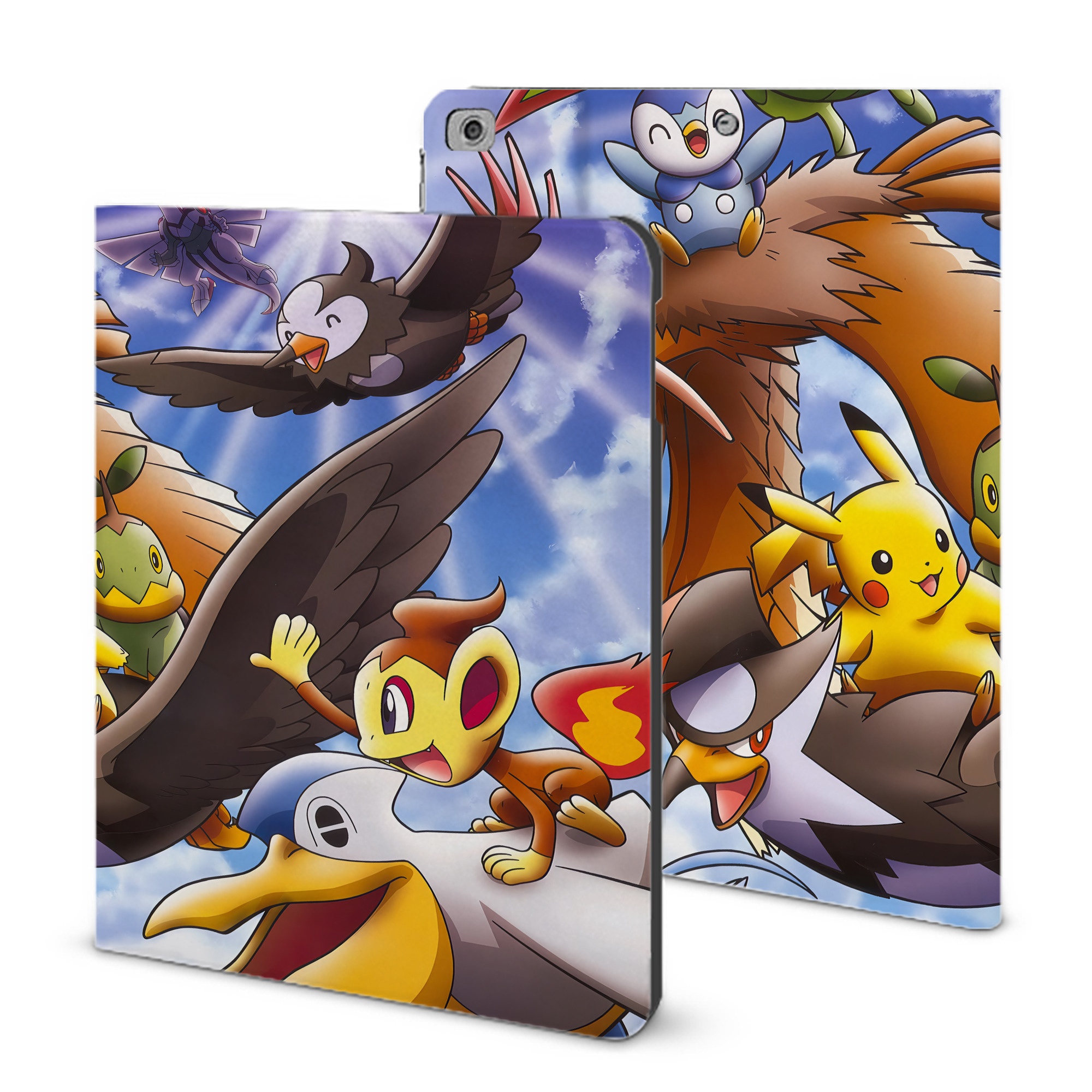 （画像用） ポケットモンスター Pokémon IPad ケース ブック型 PUレザー TPU 耐衝撃 軽量 薄型 ペン収納なし 全面保護 IPad 各モデル対応